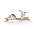 Gabor Damen Keilsandalette Gold - Effektleder