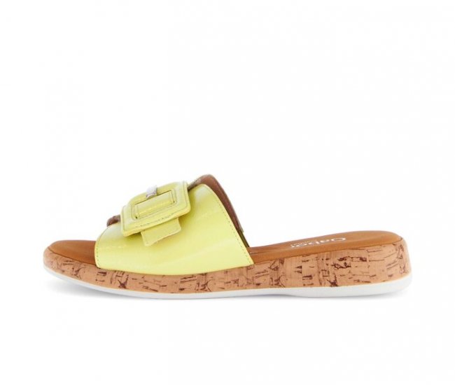 Gabor Damen Pantolette Gelb - Lackleder
