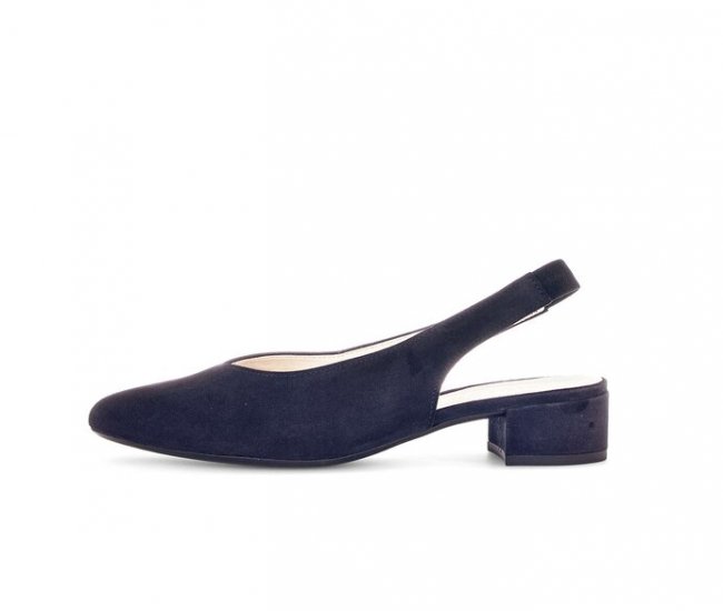 Gabor Damen Slingpumps Blau - Rauleder