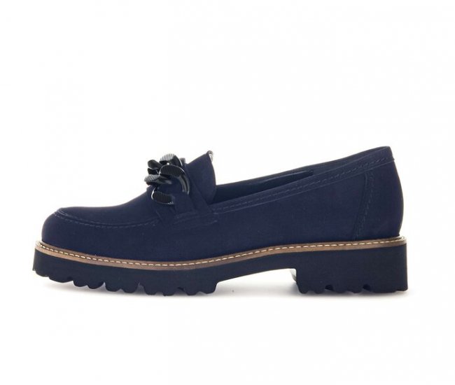 Gabor Damen Loafer Blau - Rauleder