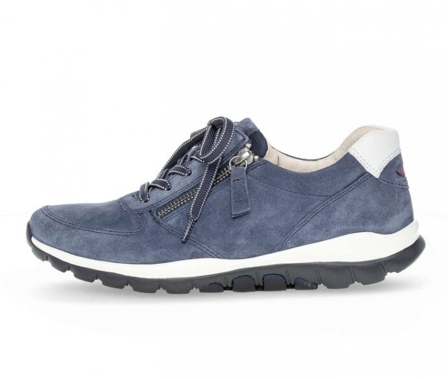 Gabor Damen Sneaker Low Blau - Rauleder
