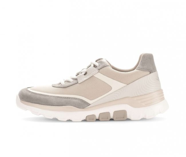 Gabor Damen Sneaker Low Beige - Materialmix Leder/Lederimitat