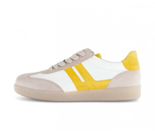 Gabor Damen Sneaker Low Beige - Materialmix Leder