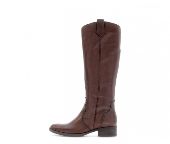 Gabor Damen Eleganter Stiefel Braun - Glattleder