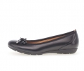 Gabor Damen Sportliche Ballerina Schwarz - Glattleder