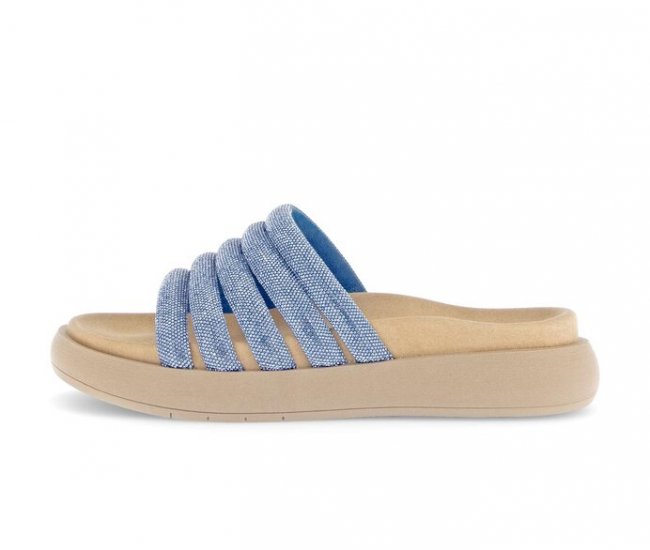 Gabor Damen Pantolette Blau - Textil