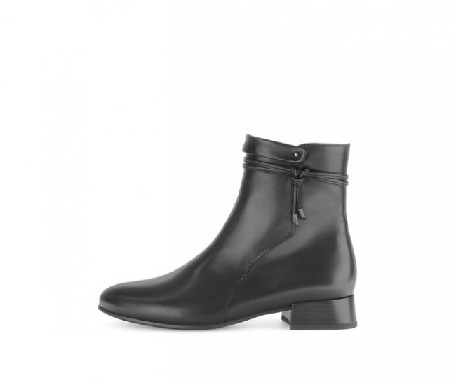 Gabor Damen Elegante Stiefelette Schwarz - Glattleder
