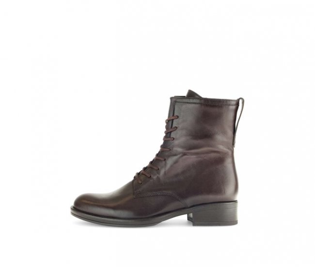 Gabor Damen Schnürstiefelette Braun - Glattleder