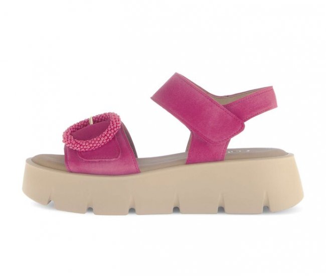 Gabor Damen Plateau Sandale Pink - Rauleder