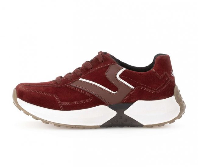 Gabor Damen Sneaker Low Rot - Rauleder