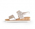 Gabor Damen Keilsandalette Gold - Effektleder