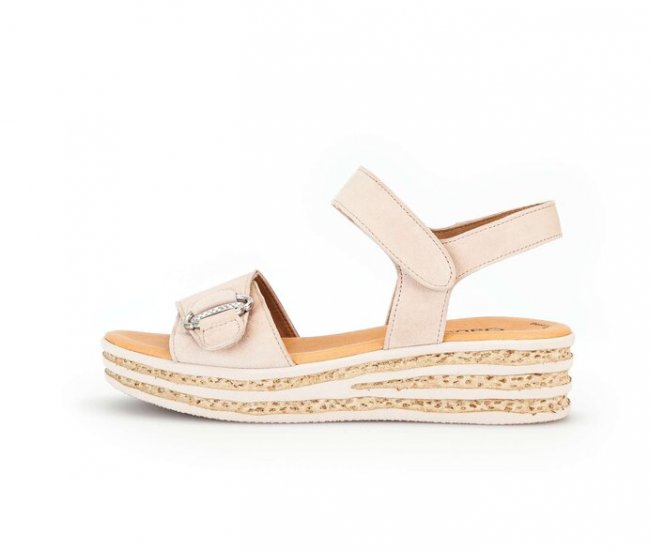 Gabor Damen Plateau Sandale Rosa - Rauleder