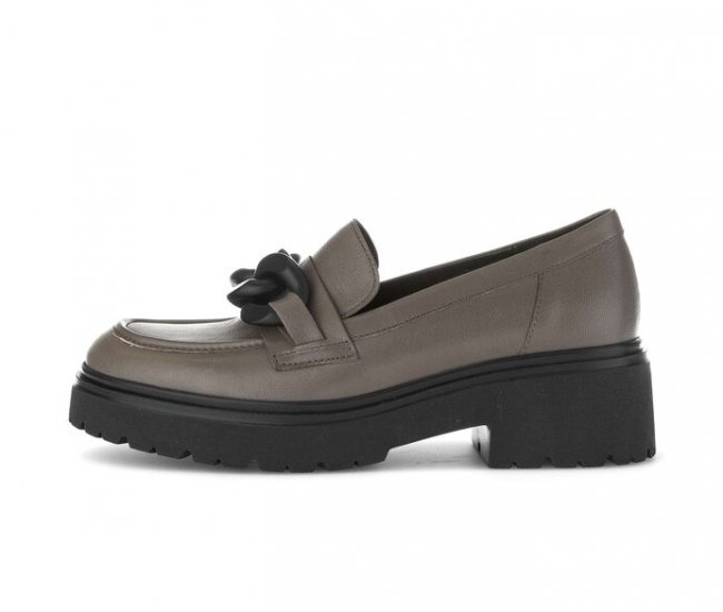 Gabor Damen Loafer Grau - Glattleder