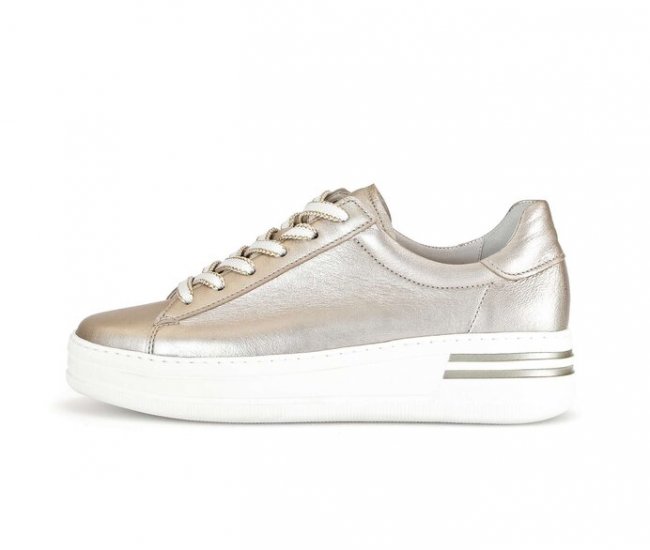 Gabor Damen Sneaker Low Gold - Effektleder