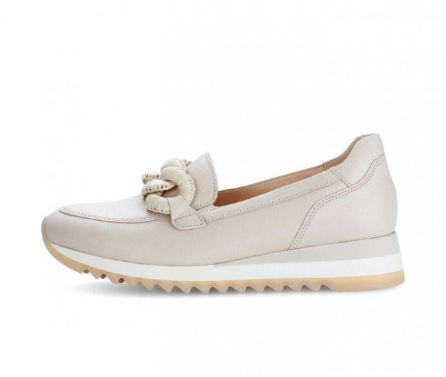 Gabor Damen Slipper Creme - Glattleder