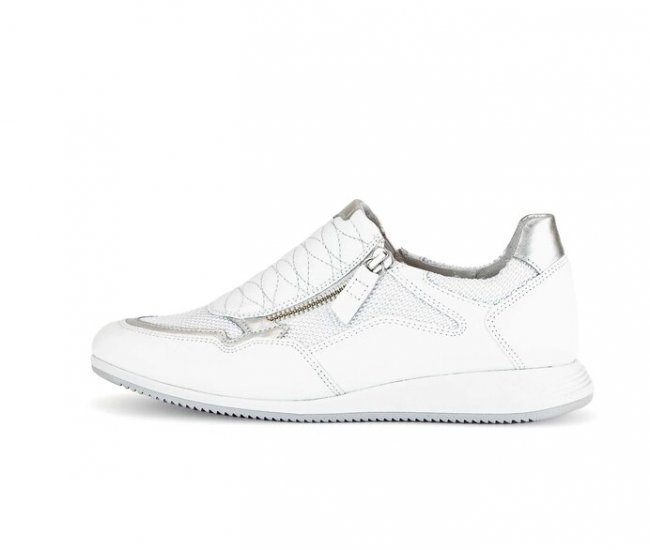 Gabor Damen Sneaker Low Weiß - Materialmix Leder/Lederimitat