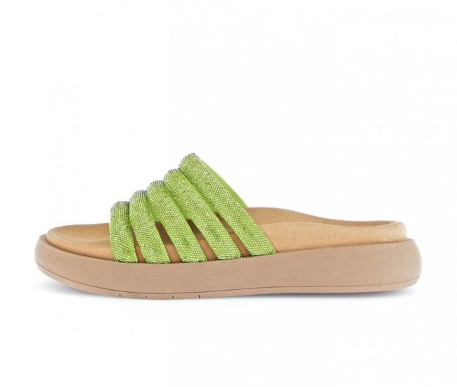 Gabor Damen Pantolette Grün - Textil