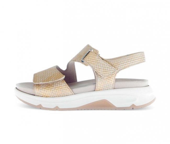 Gabor Damen Trekkingsandale Beige - Effektleder