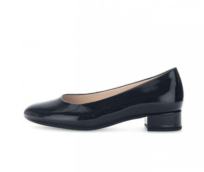 Gabor Damen Eleganter Pumps Schwarz - Lackleder