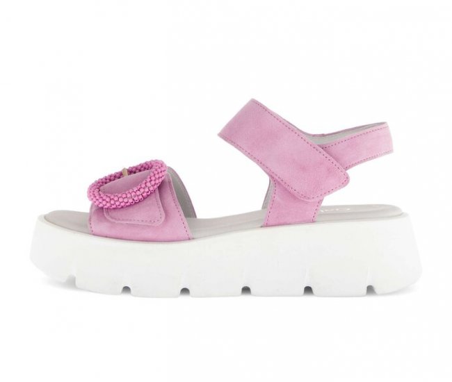 Gabor Damen Plateau Sandale Rosa - Rauleder