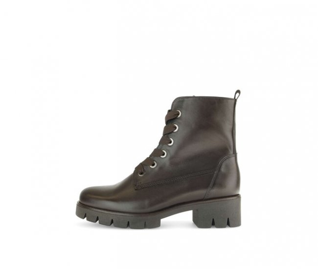 Gabor Damen Schnürstiefelette Braun - Glattleder