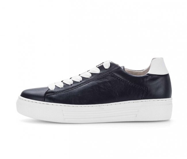 Gabor Damen Sneaker Low Blau - Glattleder