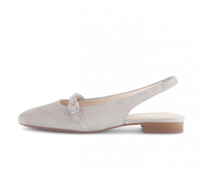 Gabor Damen Slingpumps Grau - Rauleder