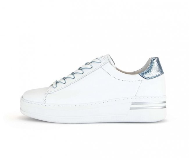 Gabor Damen Sneaker Low Weiß - Materialmix Leder