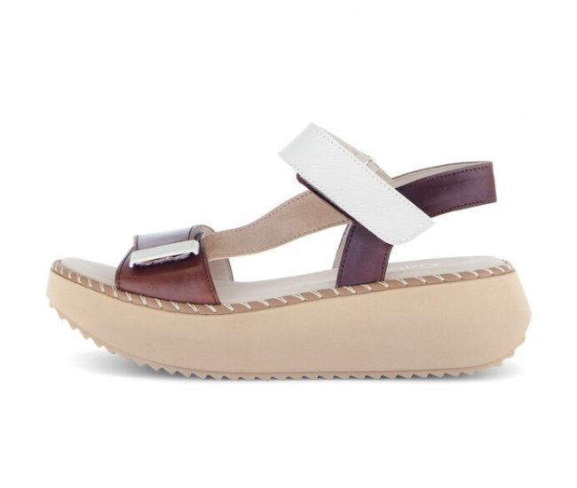 Gabor Damen Plateau Sandale Braun - Materialmix Leder