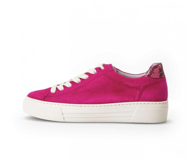 Gabor Damen Sneaker Low Pink - Materialmix Leder/Lederimitat