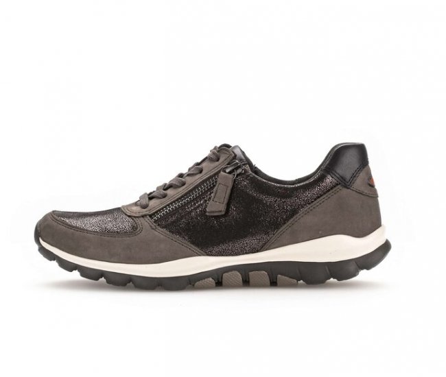 Gabor Damen Sneaker Low Braun - Materialmix Leder