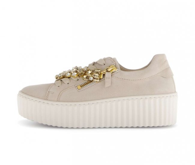 Gabor Damen Sneaker Low Beige - Rauleder