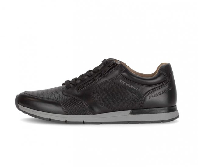 Pius Gabor Herren Sneaker Low Schwarz - Glattleder