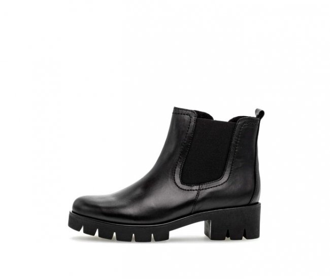 Gabor Damen Chelsea Boot Schwarz - Glattleder