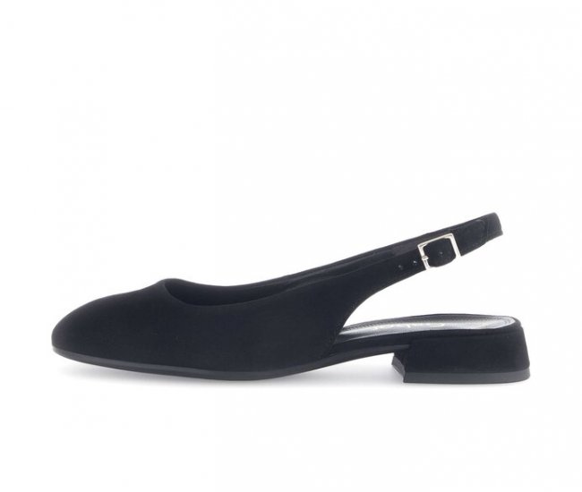 Gabor Damen Slingpumps Schwarz - Rauleder