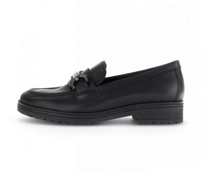 Gabor Damen Loafer Schwarz - Glattleder