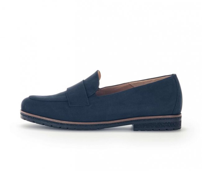 Gabor Damen Slipper Blau - Rauleder