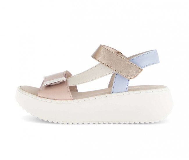 Gabor Damen Plateau Sandale Multicolour - Materialmix Leder