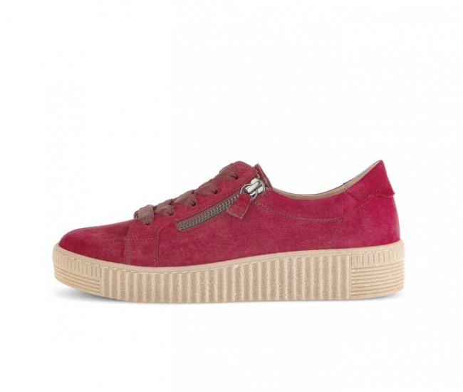 Gabor Damen Sneaker Low Rot - Rauleder