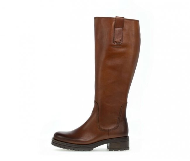 Gabor Damen Sportlicher Stiefel Braun - Glattleder