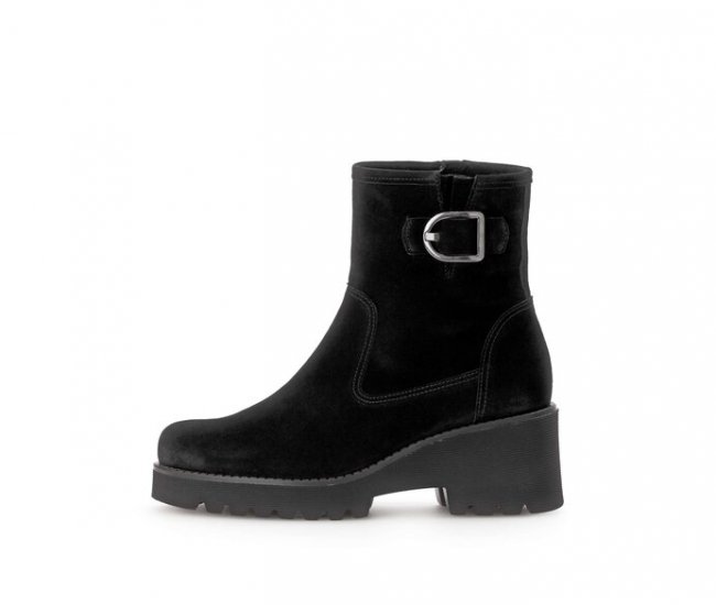 Gabor Damen Plateau Stiefelette Schwarz - Rauleder