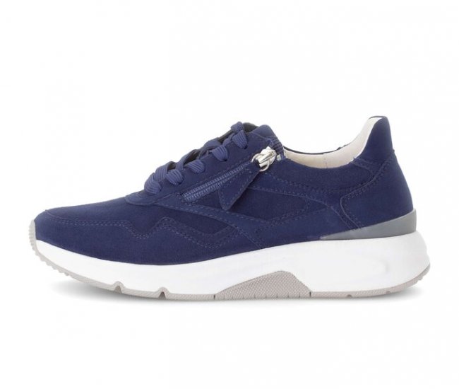 Gabor Damen Sneaker Low Blau - Rauleder