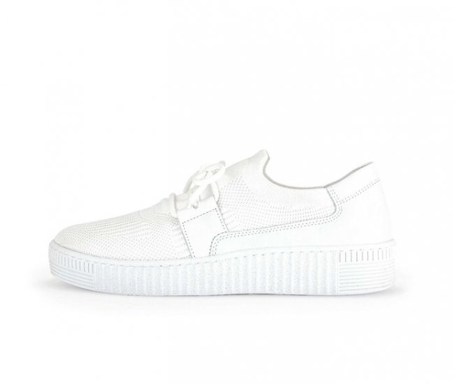 Gabor Damen Sneaker Low Weiß - Materialmix Leder/Lederimitat
