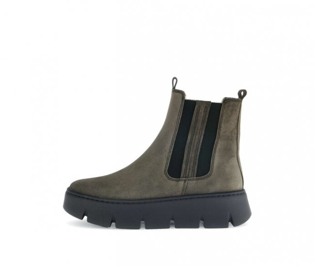 Gabor Damen Chelsea Boot Grün - Rauleder