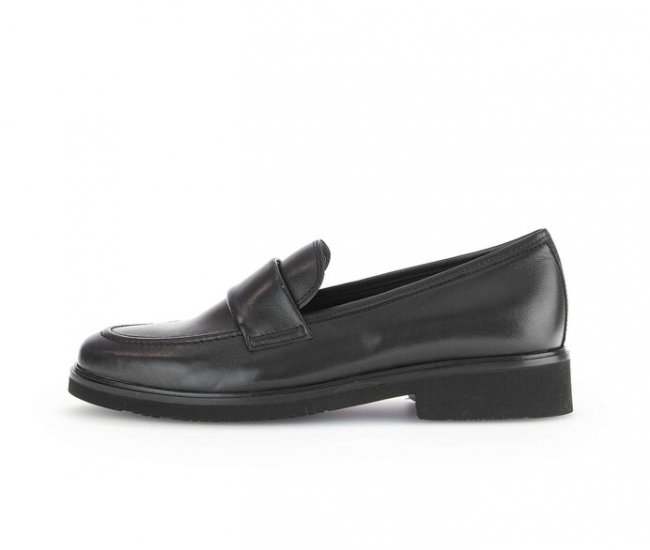 Gabor Damen Slipper Schwarz - Glattleder