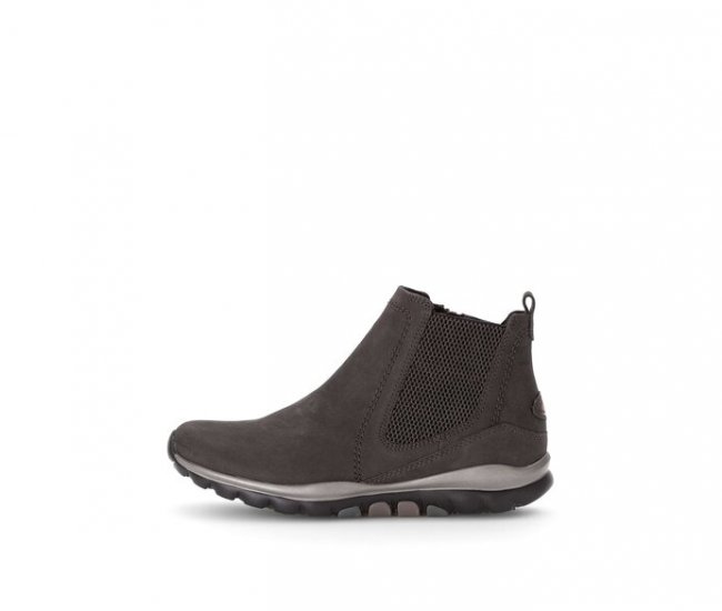 Gabor Damen Sportliche Stiefelette Grau - Rauleder