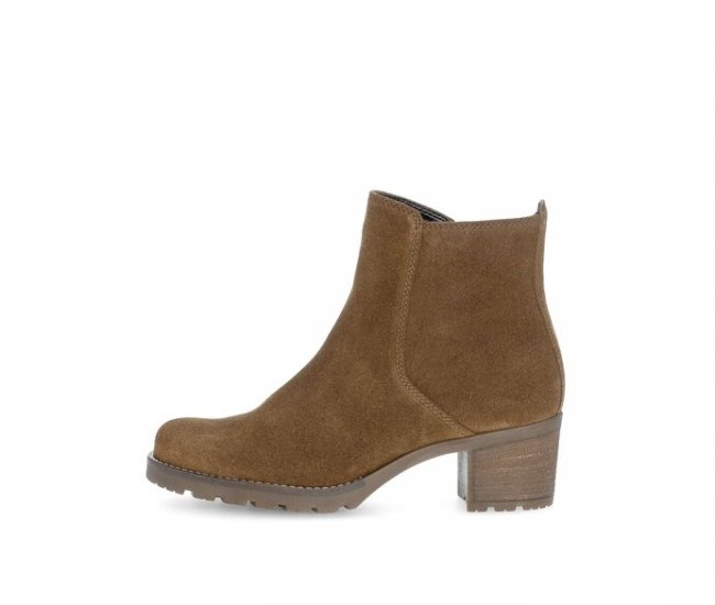 Gabor Damen Plateau Stiefelette Braun - Rauleder