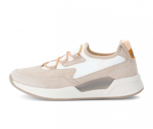 Gabor Damen Sneaker Low Beige - Materialmix Leder/Lederimitat