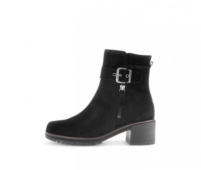 Gabor Damen Plateau Stiefelette Schwarz - Rauleder