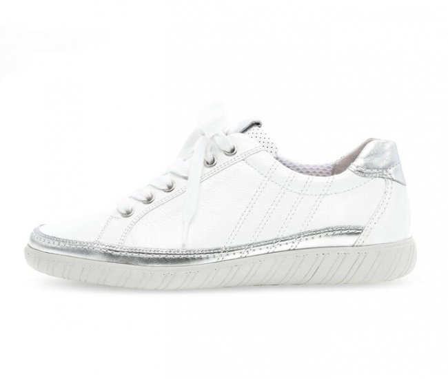 Gabor Damen Sneaker Low Weiß - Materialmix Leder